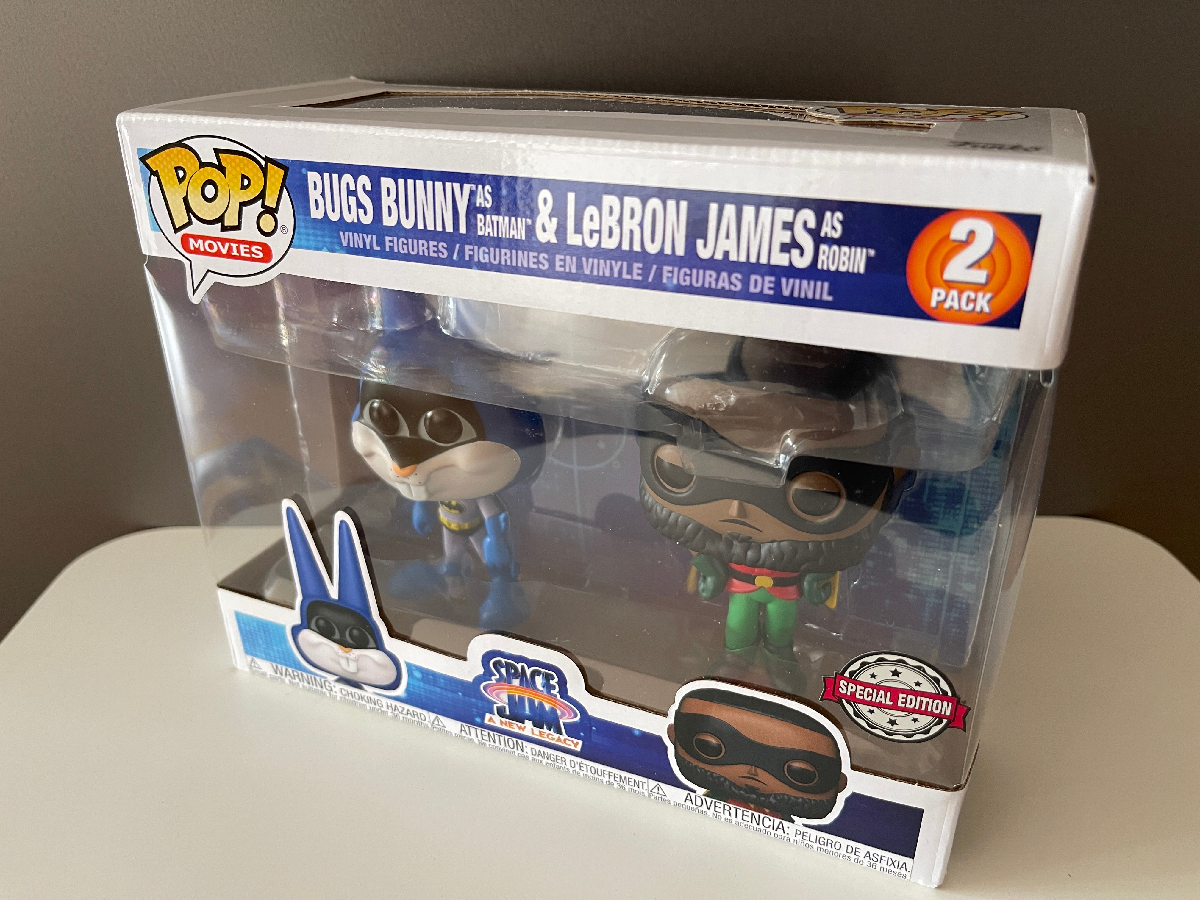Funko POP Space Jam 2 Pack - Bugs Bunny as Batman & LeBron James a