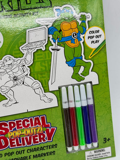 Teenage Mutant Ninja Turtles "Pop Out Malspaß Coloring Activity Kit" mit 50 Sticker