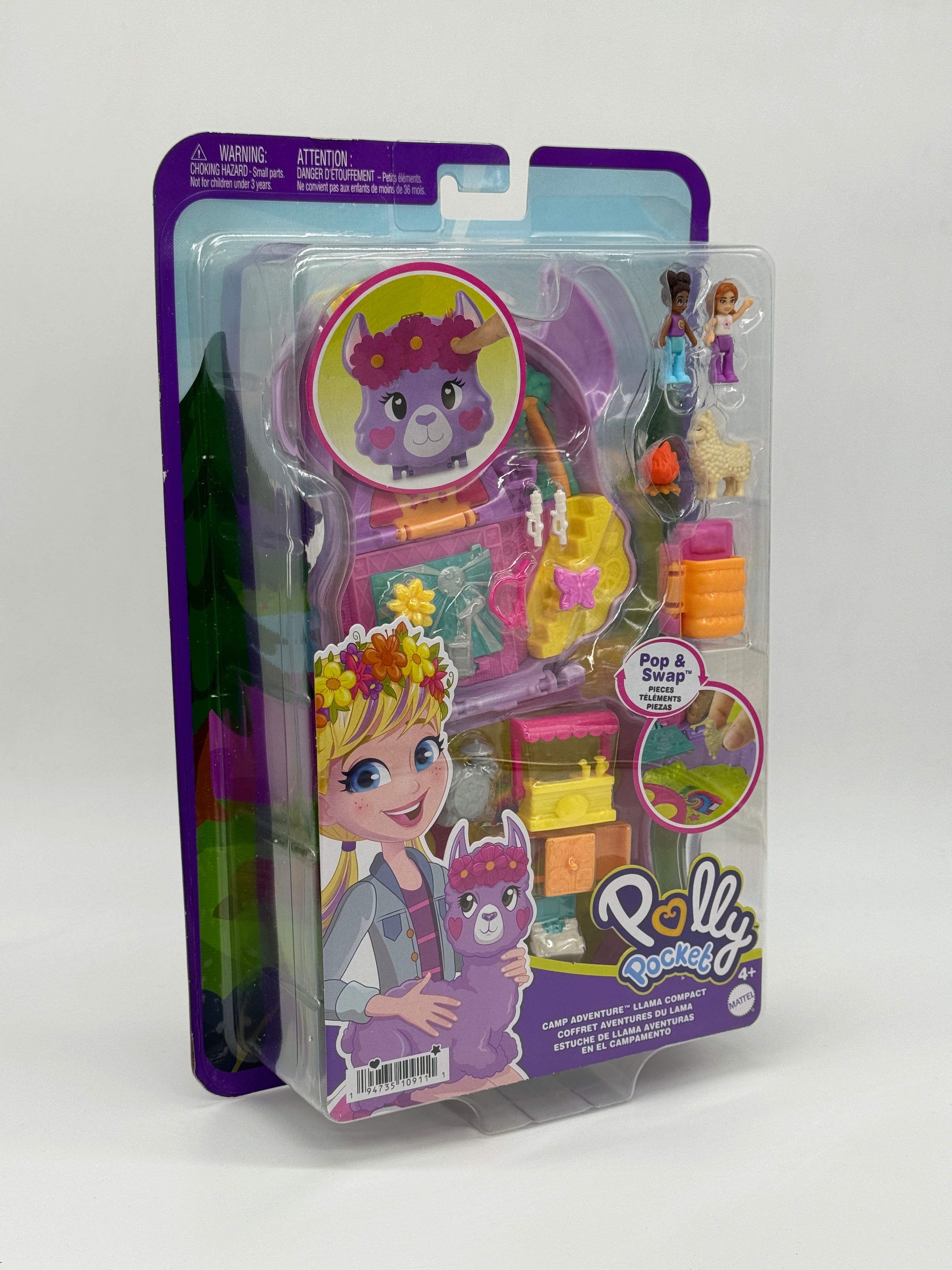 Polly Pocket Lama CampingspaB Schatulle Tiny Worlds Big Surprises mit Zubehor 2022