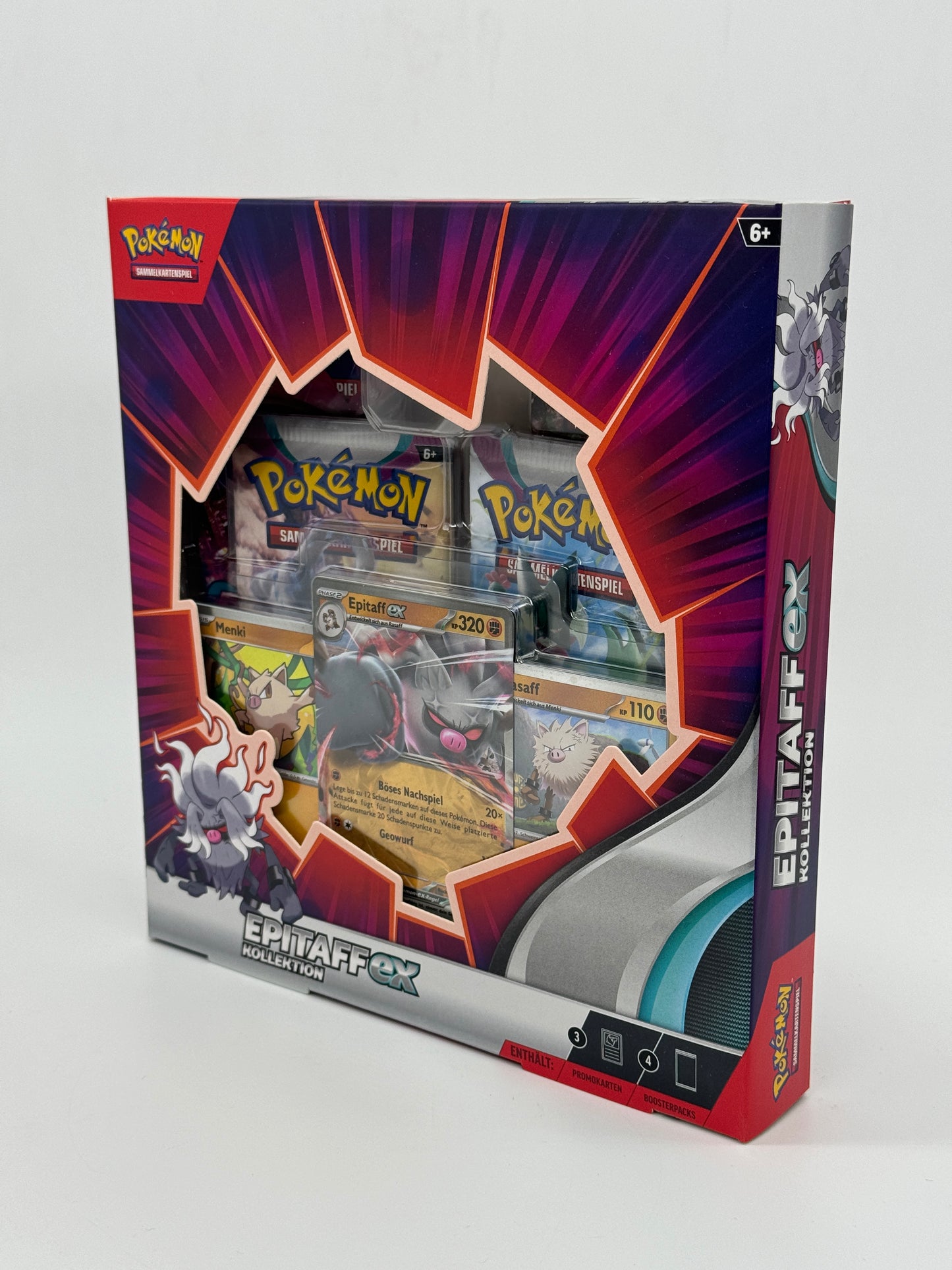 Pokémon "Epitaff-Ex Kollektion" Pack, 4 Boosterpacks, Holokarten uvm. (2023)