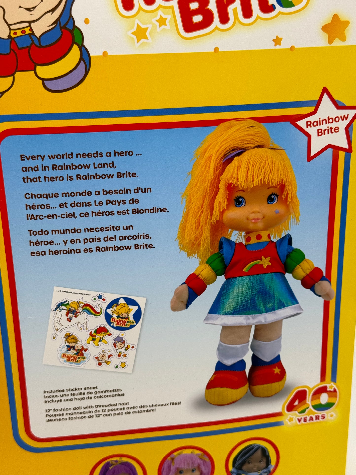 Rainbow Brite "Regina Regenbogen" 40 Jahre Anniversary Puppe US Import (2024)