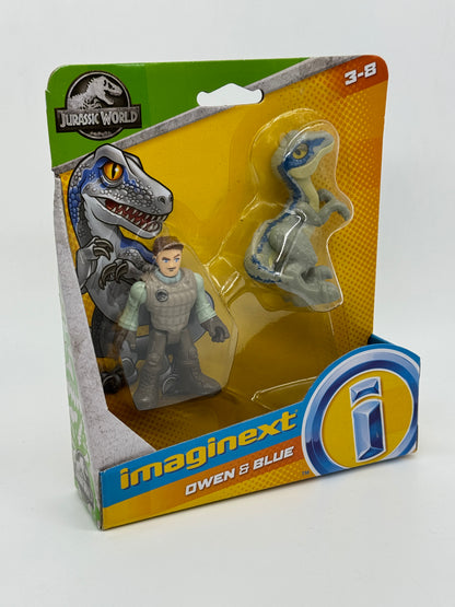 Jurassic World Imaginext - Owen & Blue - Baby Dino und Actionfigur (GBN18)