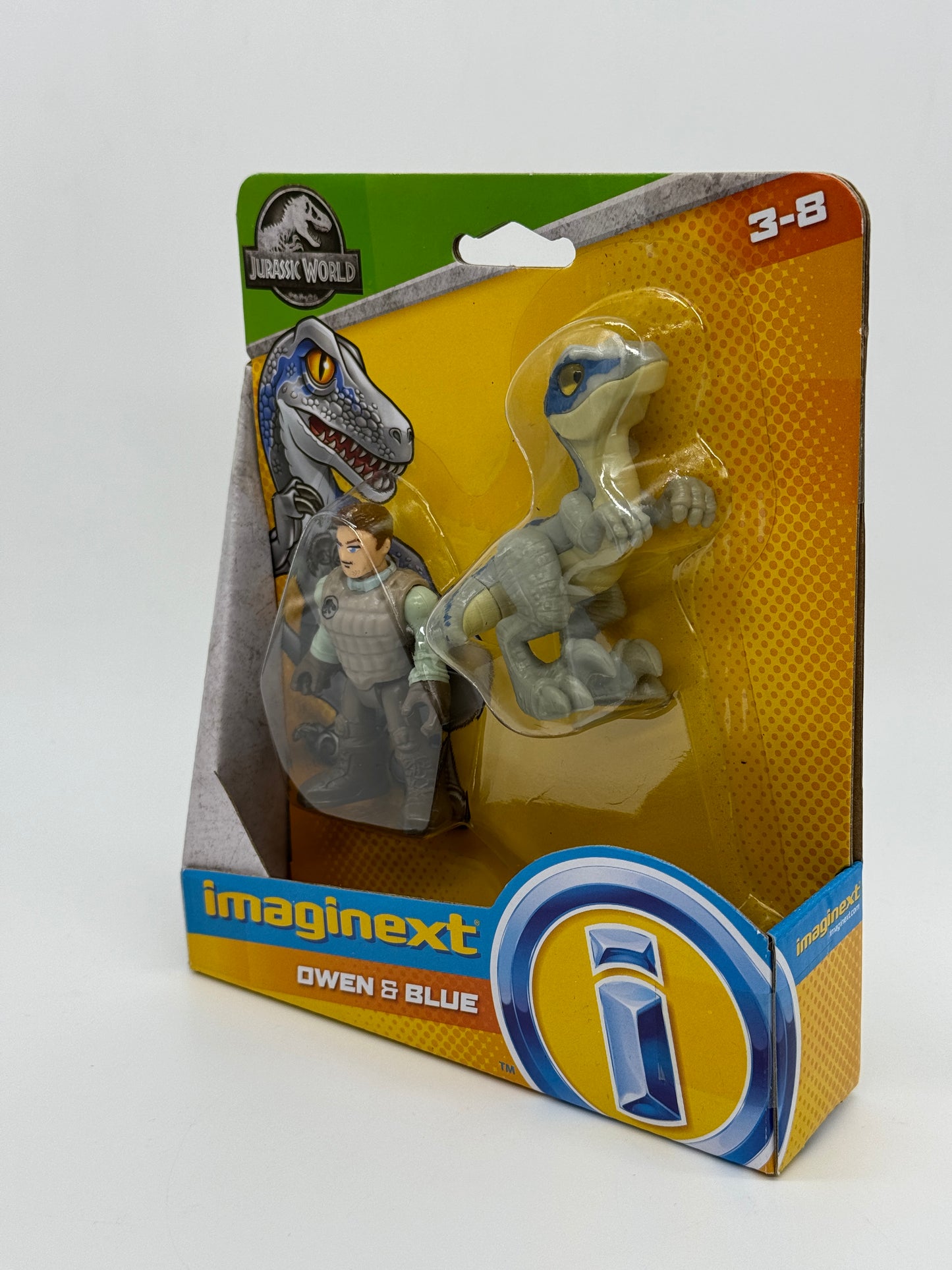 Jurassic World Imaginext - Owen & Blue - Baby Dino und Actionfigur (GBN18)