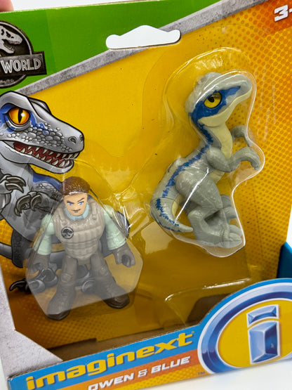 Jurassic World Imaginext - Owen & Blue - Baby Dino und Actionfigur (GBN18)