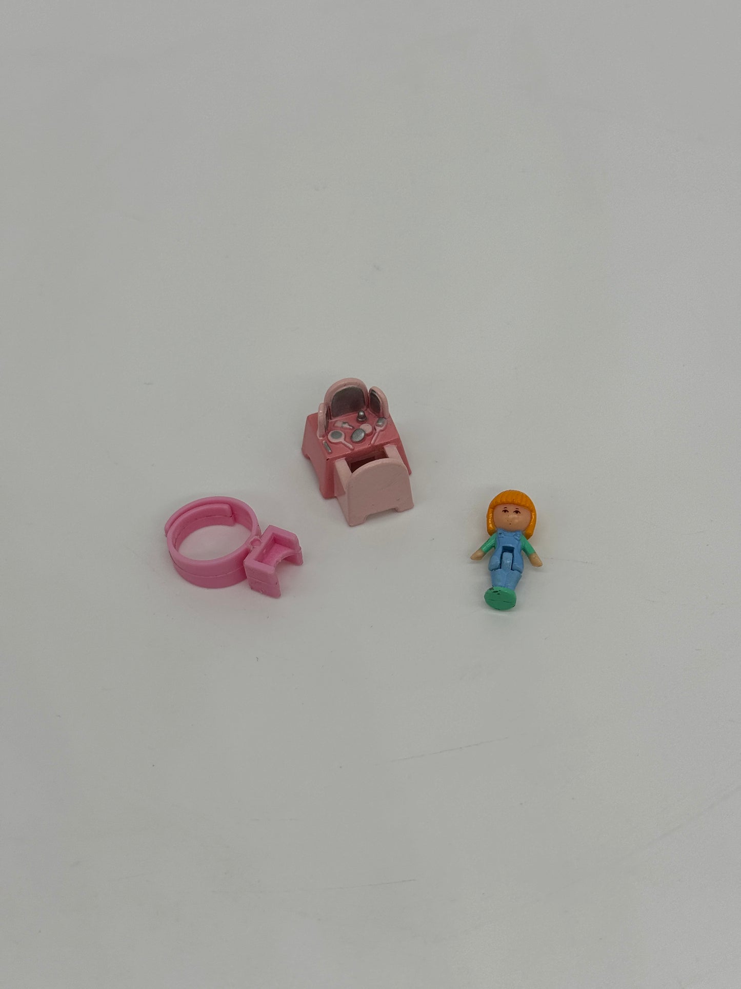 Polly Pocket "Ring Schminktisch" Vintage Figur Bluebird (1989)