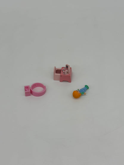 Polly Pocket "Ring Schminktisch" Vintage Figur Bluebird (1989)