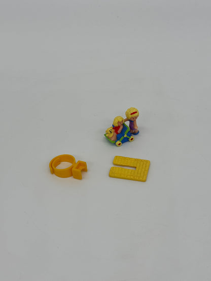 Polly Pocket "Ring Kinderwagen" Vintage Figur Bluebird (1990)