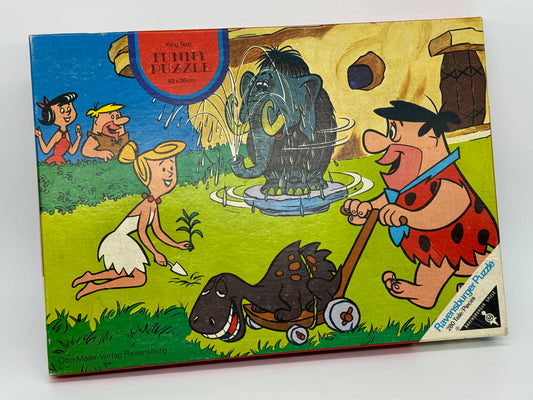 Funny Puzzle "Familie Feuerstein im Garten" 49 x 36 cm King Size Vintage (1971)