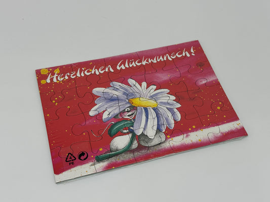 Diddl Postkarten Puzzle "Herzlichen Glückwunsch" Puzzlekarte DIN A6 versiegelt (Depesche)