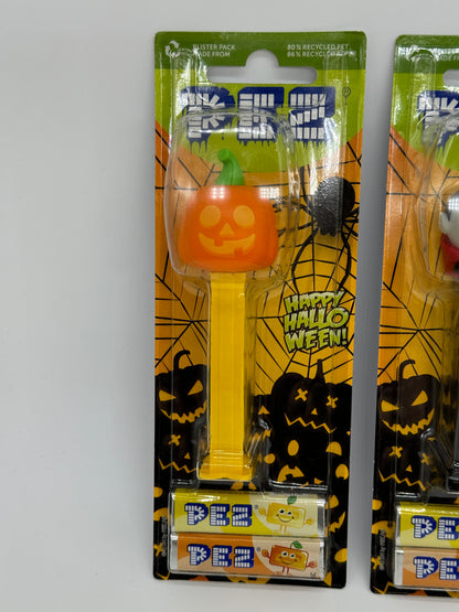 4x PEZ Happy Halloween 2024 "Vampir, Kürbis, Geist, Fledermaus"