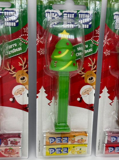 5x PEZ Merry Christmas "Weihnachtsmann, Schneemann, Baum, Rentier, Nussknacker"