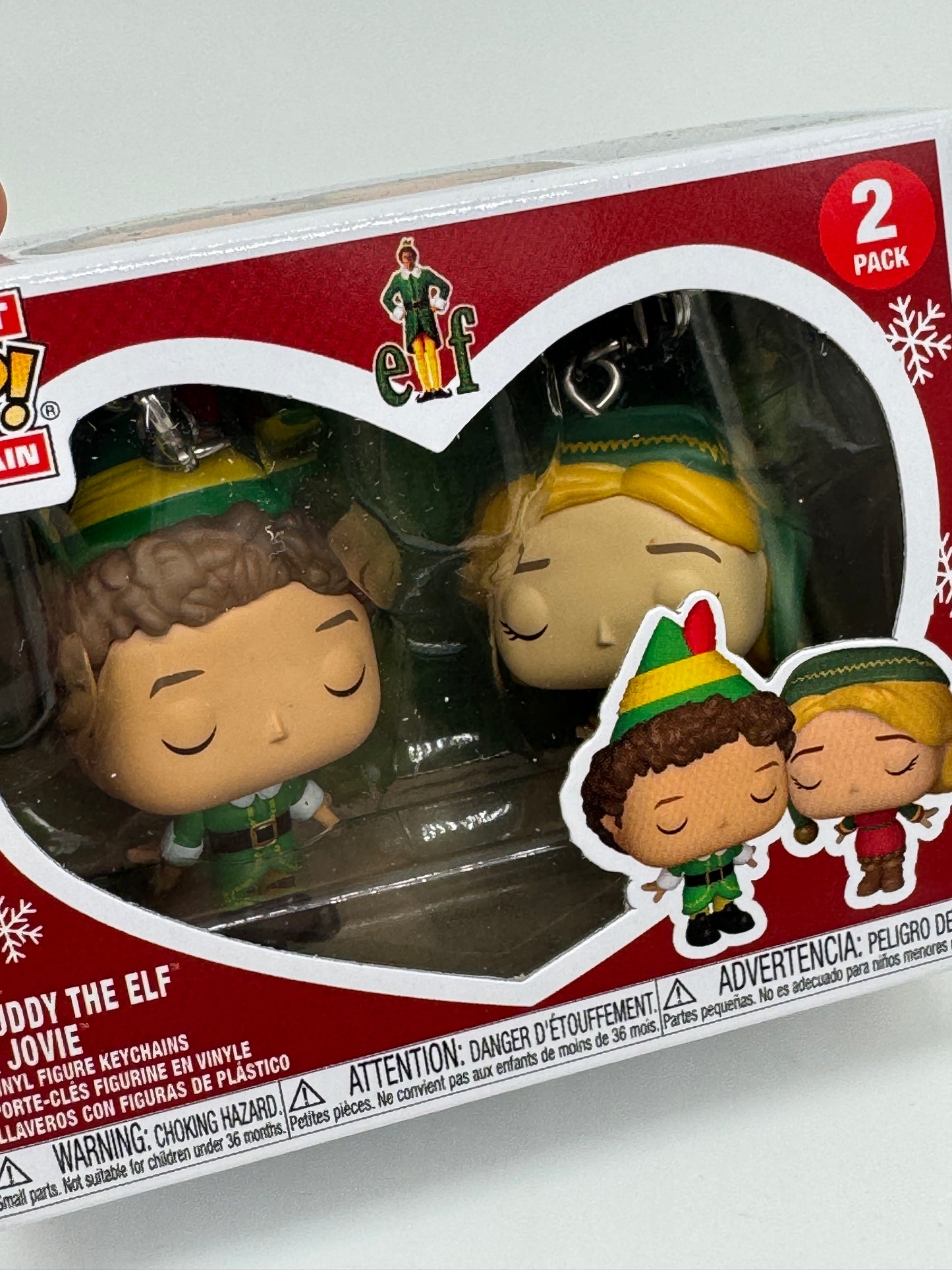 Buddy Der Weihnachtself POP! Vinyl Schlüsselanhänger 2er-Pack Buddy & Jovie 4 cm