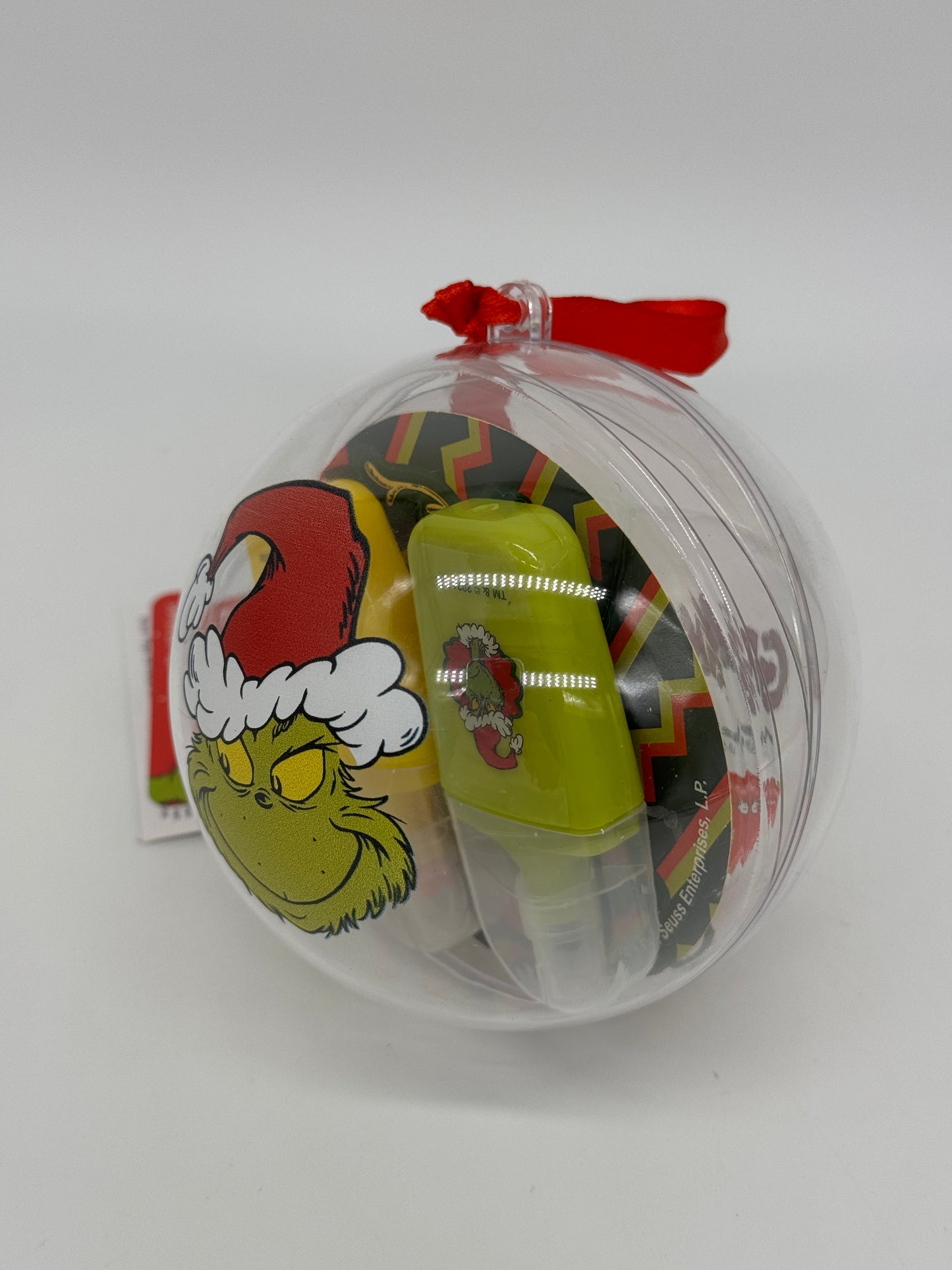 The Grinch "Grinch Christbaumschmuck Weihnachtskugel" mit Schreibset 5-teilig