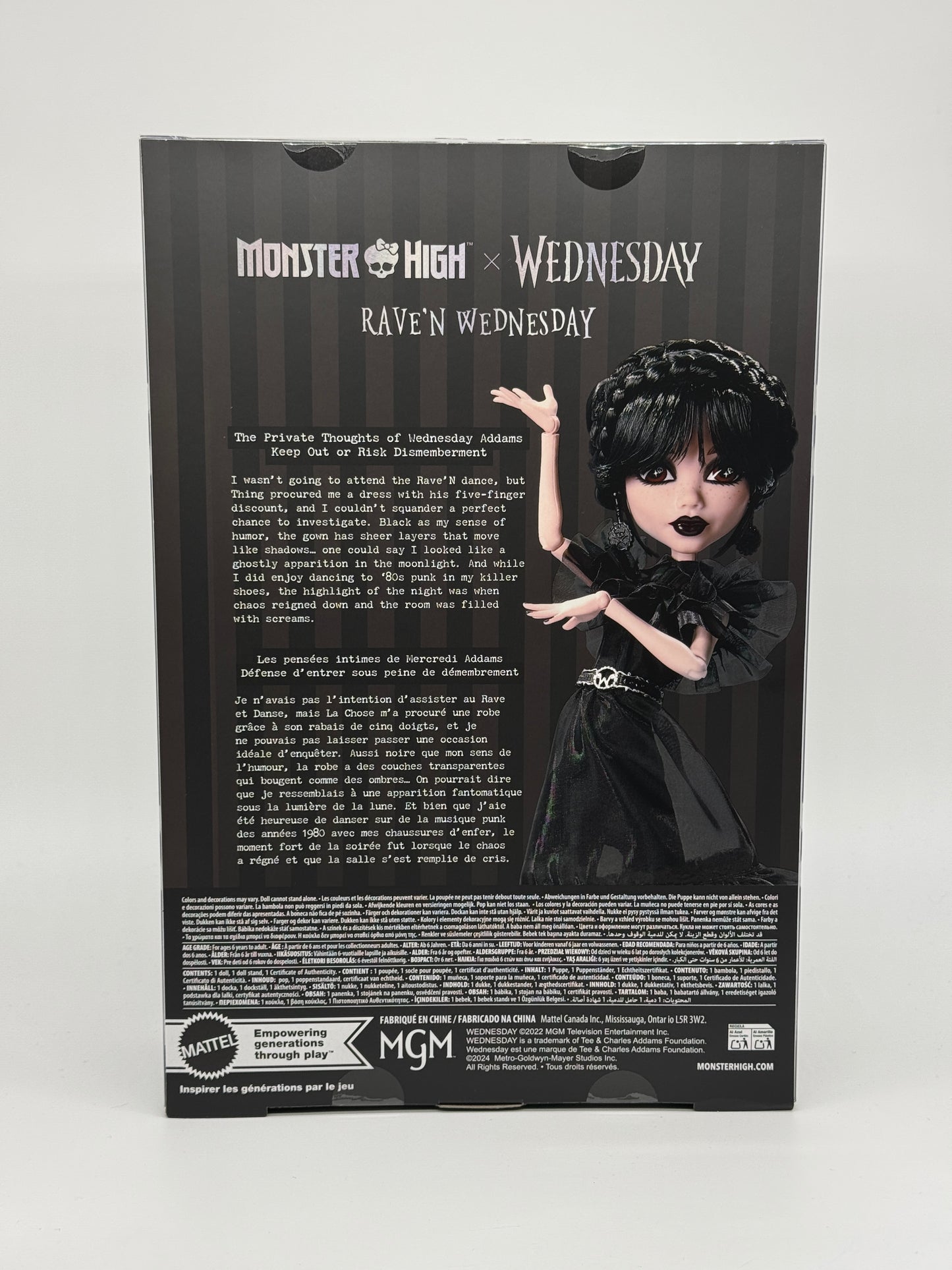 Monster High "Rave'n Wednesday Addams" Raven Monster High x Wednesday (2024)