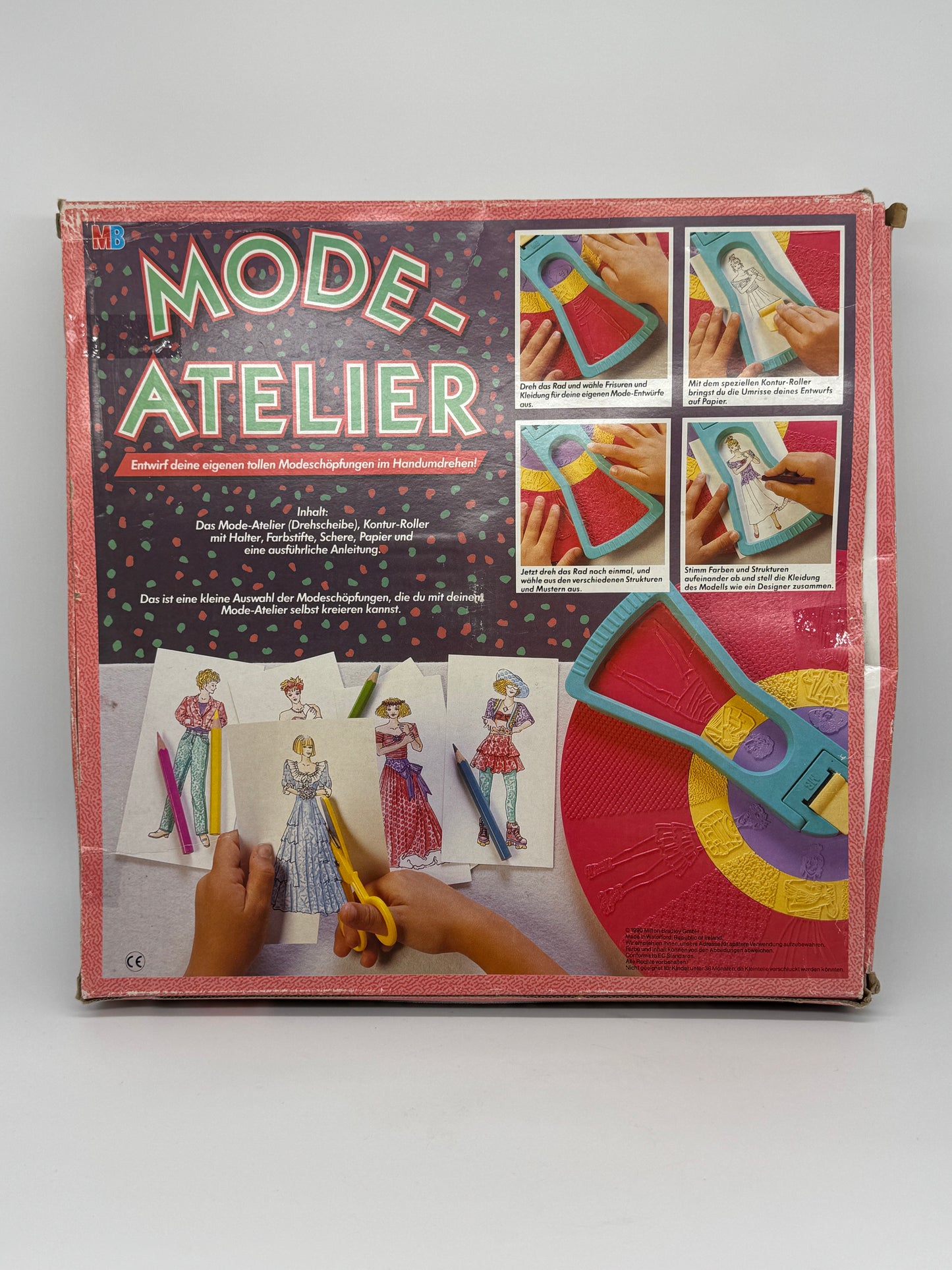 Brettspiel "Mode-Atelier" Entwirf Deine Modeschöpfungen Vintage MB Spiele (1990)