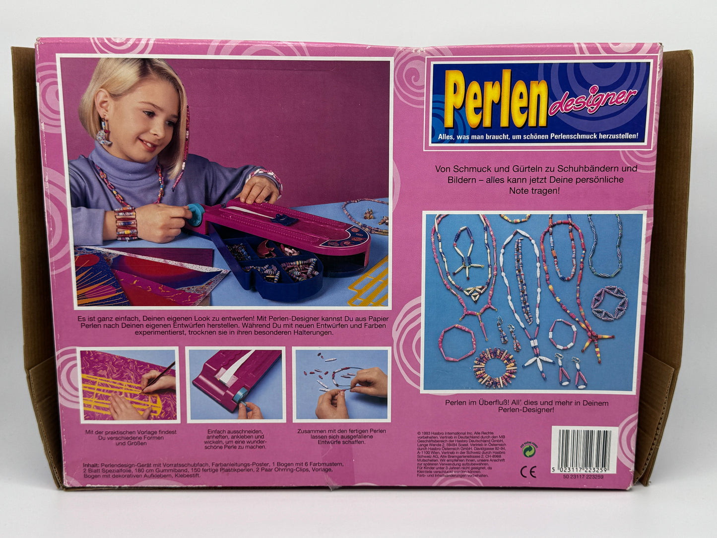 Brettspiel "Perlen Designer" Perlenschmuck Herstellen Vintage MB Spiele (1993)