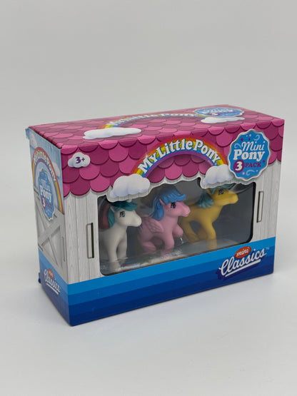 My little Pony Mini Classics "Gusty, Firefly, Bubbles" Mini Pony 3 Pack Vintage Look (2024)