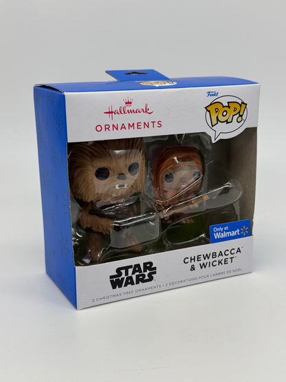 Hallmark Ornaments "Chewbacca & Wicket" Funko Pop! Walmart Exclusive Star Wars (2024)