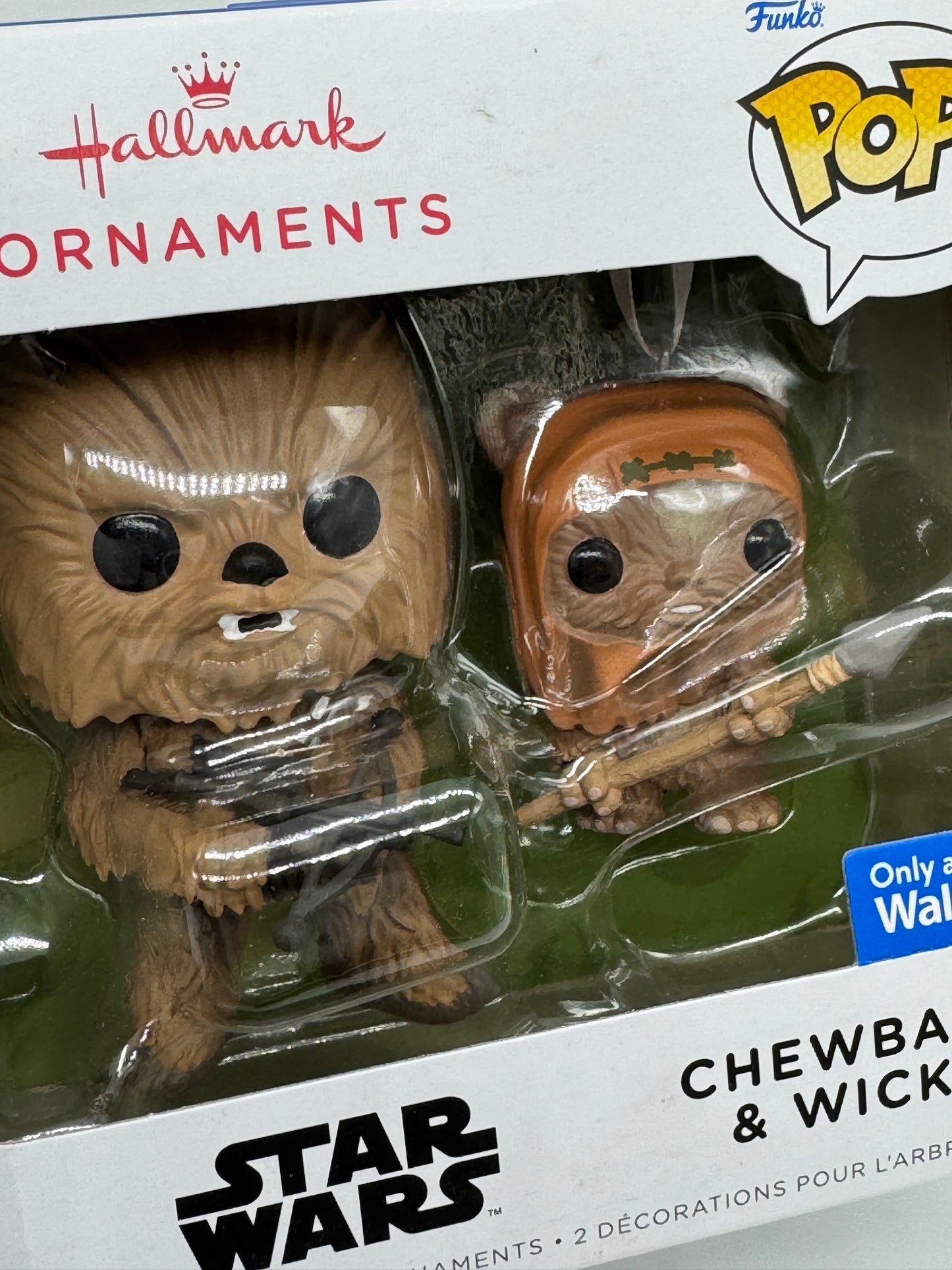 Hallmark Ornaments "Chewbacca & Wicket" Funko Pop! Walmart Exclusive Star Wars (2024)