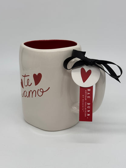 Rae Dunn Tasse "te amo" Valentinstag Kaffeebecher -213- Artisan Collection by Magenta