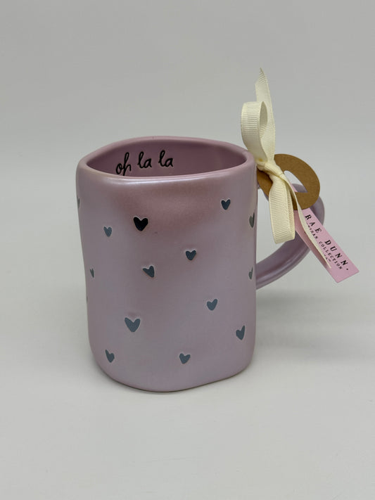 Rae Dunn Tasse "oh la la" Valentinstag Kaffeebecher -213- Artisan Collection by Magenta