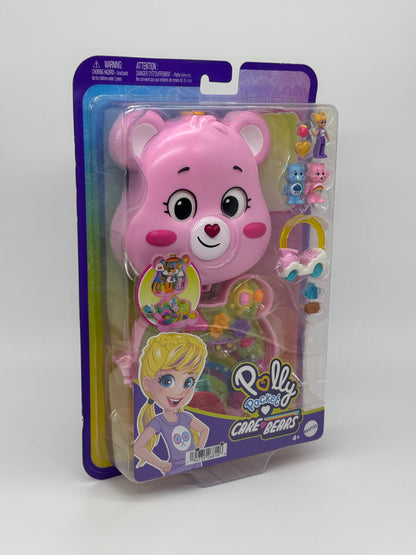 Polly Pocket "Die Glücksbärchi Care Bears" mit Wolkenfahrzeug, Grumpy und Hurrabärchi (2024)