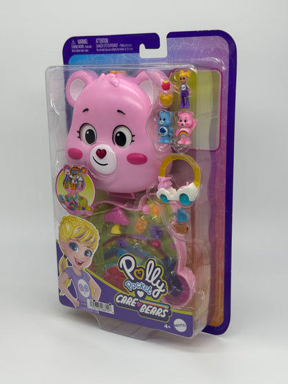 Polly Pocket "Die Glücksbärchi Care Bears" mit Wolkenfahrzeug, Grumpy und Hurrabärchi (2024)