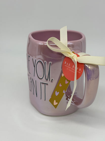 Rae Dunn Tasse "Love You, Mean it" Valentinstag Kaffeebecher -213- Artisan Collection by Magenta