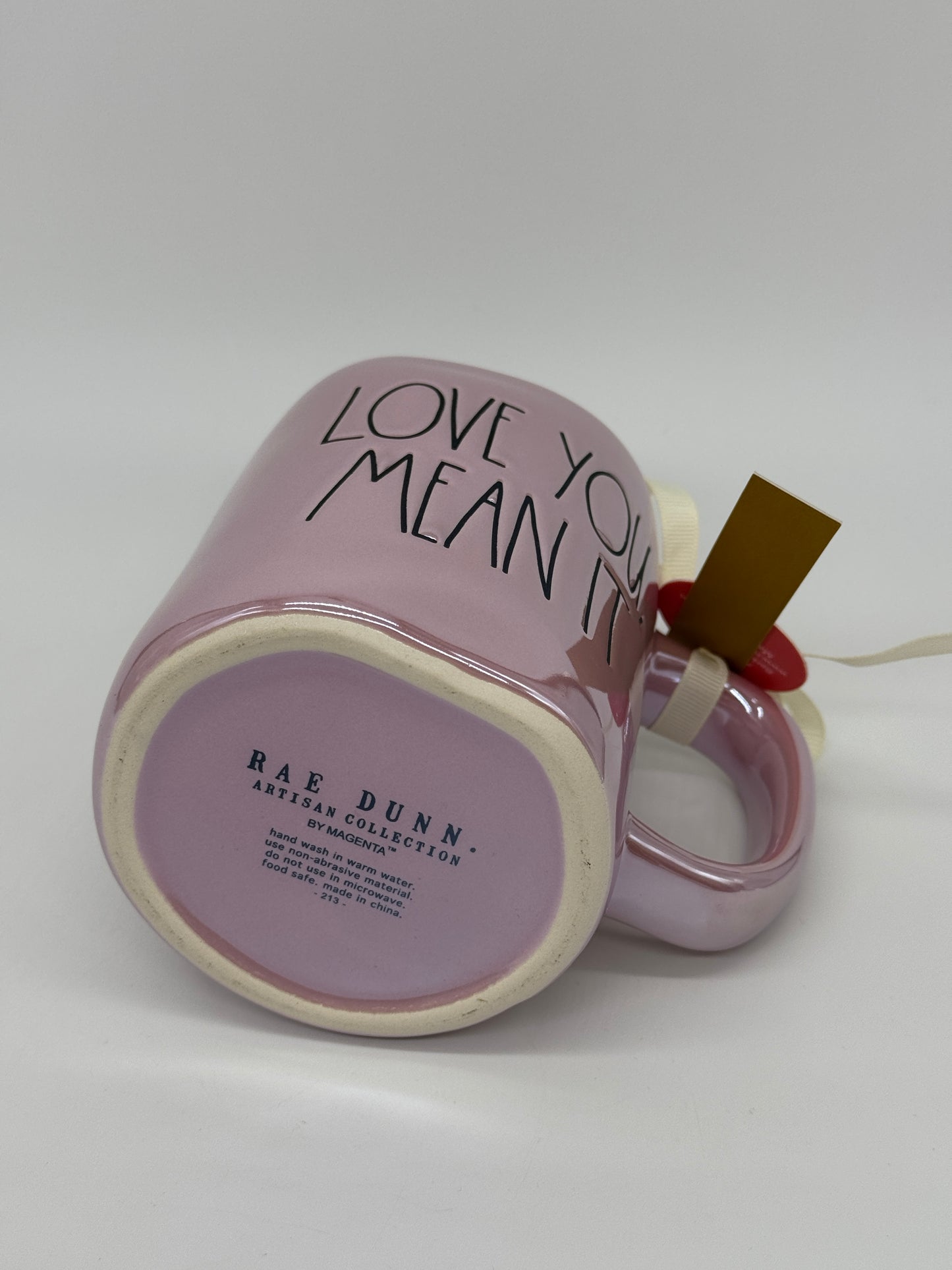 Rae Dunn Tasse "Love You, Mean it" Valentinstag Kaffeebecher -213- Artisan Collection by Magenta