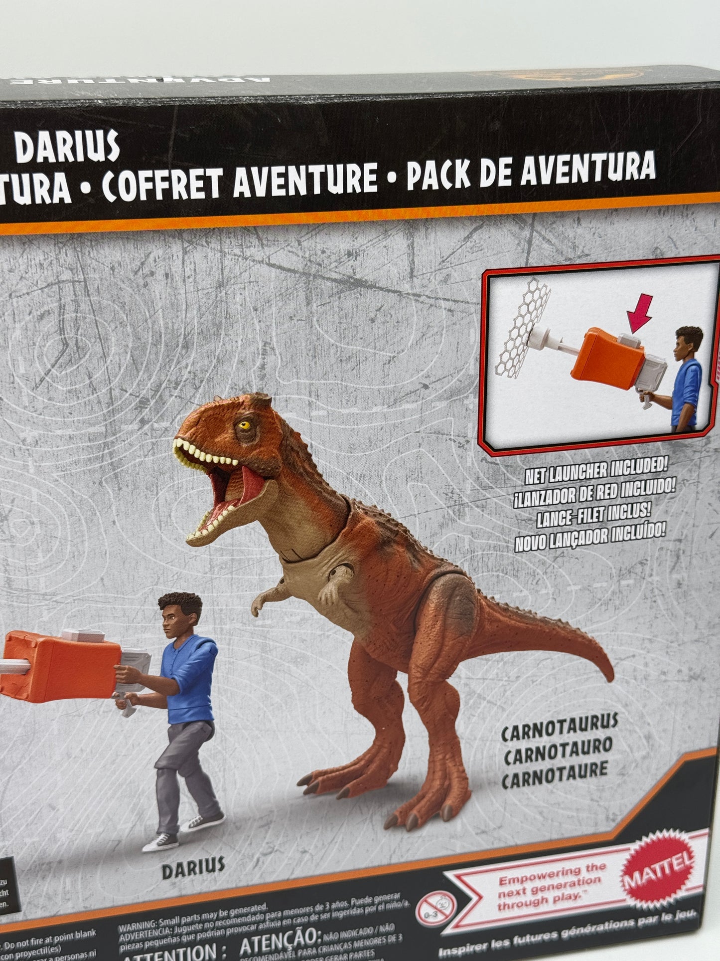 Jurassic World "Darius Adventure Pack" Chaos Theory Spielset mit drei Dinos und Figur (2023)