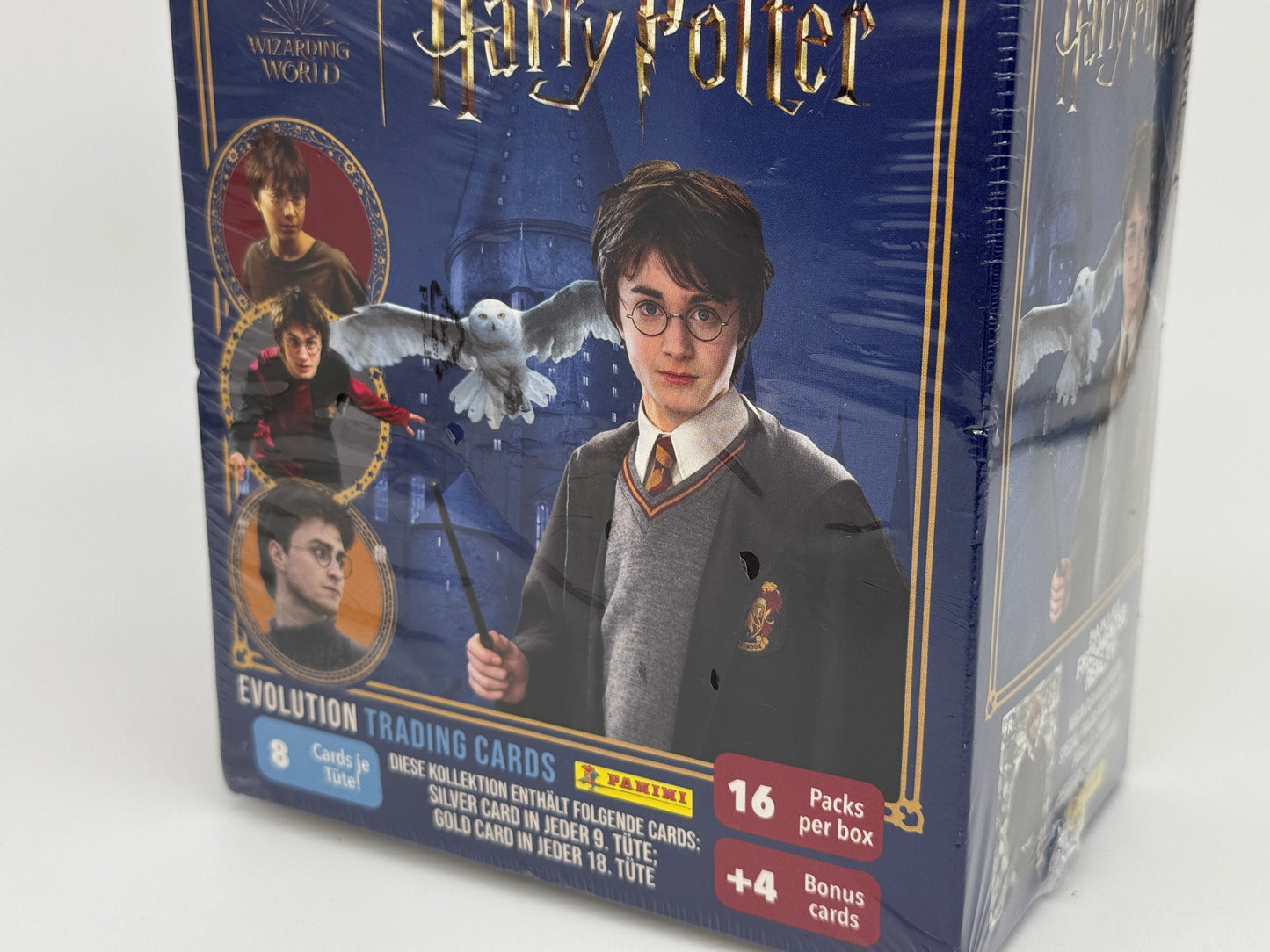 Harry Potter "Evolution Trading Cards" 16 Pack Box + 4 Bonus Karten (8 Karten je Tüte) Panini