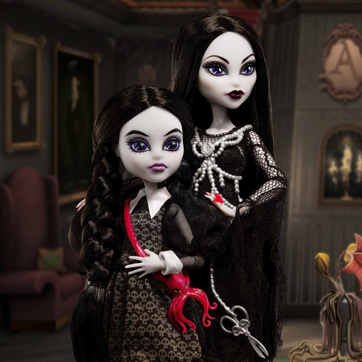 Monster High "The Addams Family Wednesday & Morticia" Skullector Two-Pack (2024)