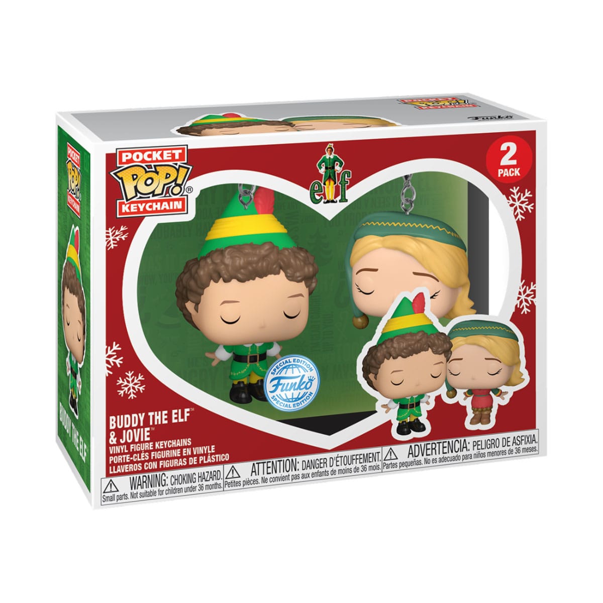 Buddy Der Weihnachtself POP! Vinyl Schlüsselanhänger 2er-Pack Buddy & Jovie 4 cm