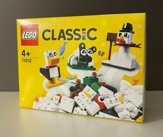 LEGO Classic 11012 Kreativbauset mit weißen Steinen Schneemann, Möwe, Schaf 2021