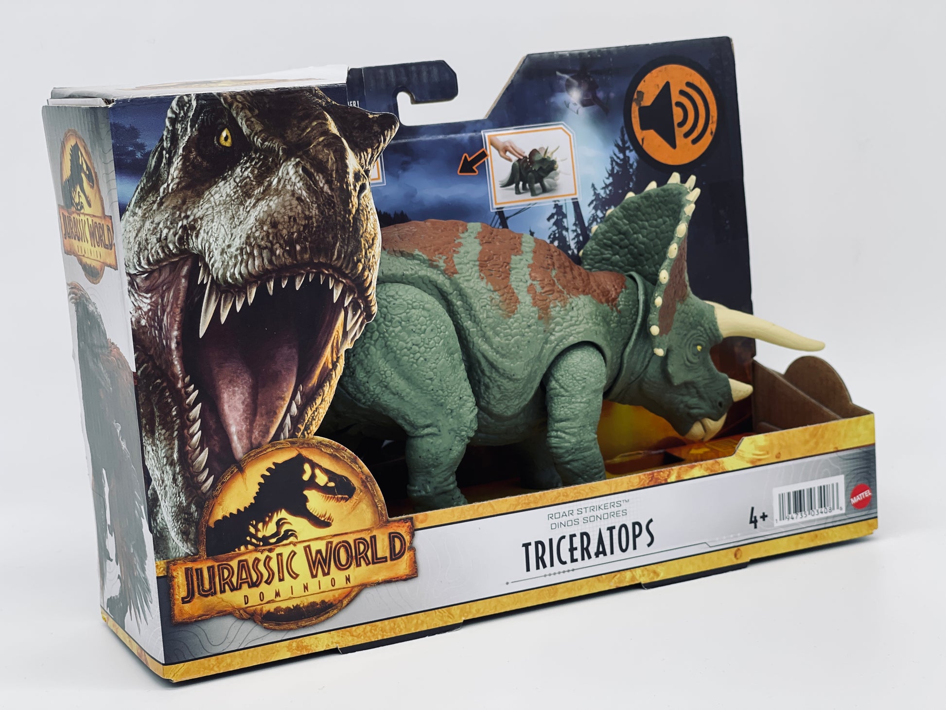 Figurine jurassic world : triceratops sonore Mattel