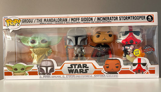 Funko POP 4-Pack "Grogu The Mandalorian Moff Gideon Incinerator Stormtrooper"